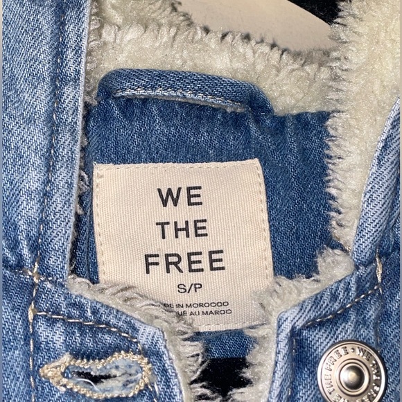 Free People We The Free Asher Cozy Denim Jacket - Picture 6 of 8